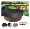 Round Hot Tub Cover, Waterproof Spa Cover with UV Protection and Drawstring, Round Cover for Bathtub, Swimming Pool, Sandbox, 215x70cm KLB
