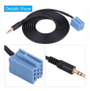 3,5 mm bil AUX IN ljudmusikadapterkabel för /Golf/Passat B5/Bora//Blaupunkt