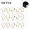 100 Large Golden Paper Clips, 0.8mm, Colored Office Clips for Paper, Office Supplies, Heavy Duty Paper Fasteners