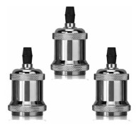 En uppsättning av 3-Socket E27 Spiral DIY Retro Lamp Adapters för Pendel Ljus Suspension, Silver
