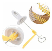 SPIRAL POTATO SLICER - Potatis Twister Tornado Slicer Manuell Spiral Chip Cutter Kök Spis Frukt Grönsaksverktyg i Rostfritt Stål