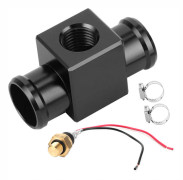 Termostat Vattentemperaturbrytare Kylare Kylvätska Fläkttemperatursensor för Motorcykel ATV SUV (Svart)