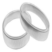 2st - Silverfärgade Kvinnor Män Enfärgad Elastisk Armband Ärmhållare