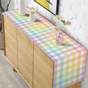 Printed Linen Easter Table Runner for Restaurant, Home, and Party – Multi-Size Seasonal Table Decoration, Compatible with Easter Themes