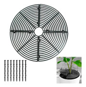 Skyddsgaller för blomkrukor - Justerbart krukskydd upp till 30 cm - Komplett kit med bultar och ABS-plastskivor - Skyddar växter mot katter, c