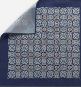 Bläck Jones Silk Hankie Näsdukar Blue Medallion Herr Herr MQ Marqet