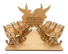 Wooden Christmas Memorial Candle Holder to Remember Loved Ones