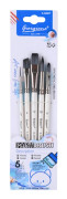5-piece Brush Set - Perfect for Watercolor, Oil, and Acrylic Painting with Nylon Bristles and Ergonomic Handle Model 8