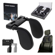 Adjustable Car Headrest with Side Cushions Memory Foam Black