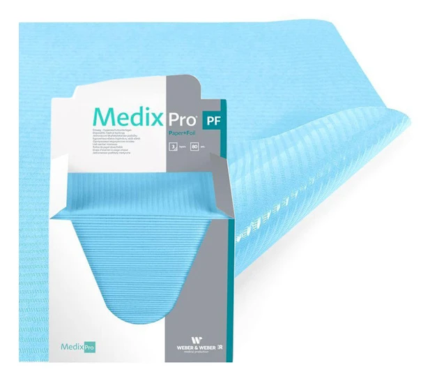 MedixPro hygienbinda 33 cm x 48 cm blå med foliebaksida 54 g 80 st