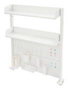 Skrivbordshylla - Klämmonterad Pegboard-organisatör - Metall - 80×12,5×95 cm - Utan lådor - Storlek M - Vit