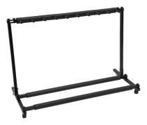Gitarrställ - Golvstativ för 9 gitarrer - Hopfällbart - Järn, pulverlackerat - Vadderade hållare - 110×47×73 cm - Svart