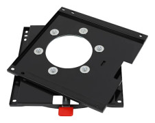 Sätesvridplatta - 360° Roterbar Stolbas - Förarsida - 44×43,5×4,7 cm - Centrumpivot - För originalstol - Stål - Svart