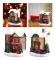 Miniatyrjulhus i Vintage-stil med LED-varm ljus, Resin, Snölandskap, By, Hem, Bord, Dekoration