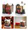 Miniatyrjulhus i Vintage-stil med LED-varm ljus, Resin, Snölandskap, By, Hem, Bord, Dekoration
