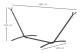 Rootz Hammock Frame - Hängmatta Stativ Med Krokar - Universal Hängmatta - Trädgård - Camping - Picknick - Svart - 280 x 120 x 110 cm