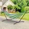 Rootz Hammock Frame - Hängmatta Stativ Med Krokar - Universal Hängmatta - Trädgård - Camping - Picknick - Svart - 280 x 120 x 110 cm