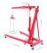 Hydraulisk motorlyft - Fällbar verkstadskran - Maxlast 2 t (2000 kg) - Med motorbalanserare - Kolstål - 148×90 cm - Hydraulpump 8 t - Röd