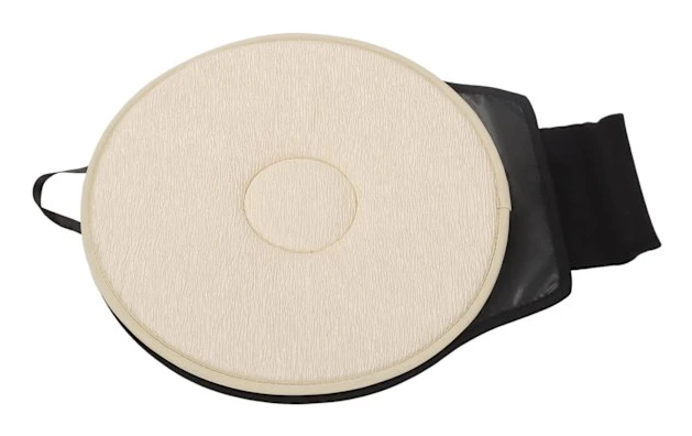 360 roterande sittdyna för bil, svängbar sittdyna för bil för äldre, halkfri dyna, bärbar roterande bilsittdyna (beige)