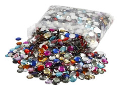 Rhinestones - dia. 6 + 9 + 12 mm - Runda - 3600 st