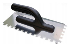 Murslev i rostfritt stål, tandad 10x10mm | Plasthandtag 270mm för lim
