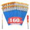 100/130/160/180/200 st målarpenslar set konst platt spets rund