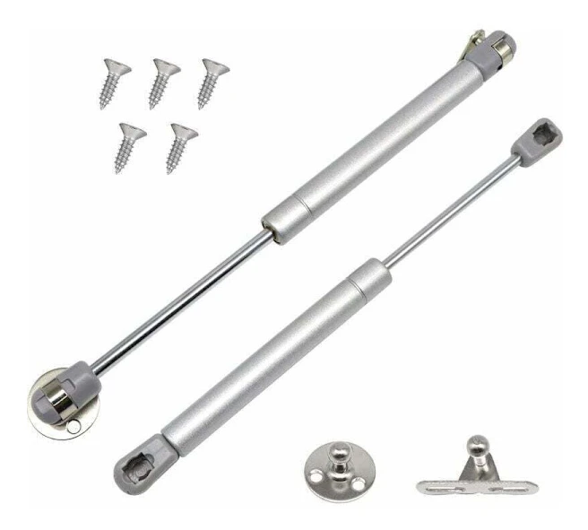 Set med 2 Gasfjädrar, 60N/6 kg Möbelfjäder Gasdämpare, Mjukstängande Gångjärn, Hydraulisk Fjäder Skåpfjäder för Köksluckor (2, 60N)
