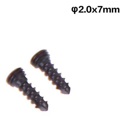 2 st 2,0 mm titanskruvar 6-22 mm veterinärorotopediska