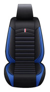 Bil sätesöverdrag - Framsäte - PU-läder - Universell passform - Fyra säsonger - 1 st - Delad design - Svart