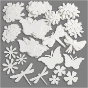 Dies Cuts Sommarfigurer i vit kartong - ca 360 st