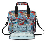 Portable Storage Bag for Embroidery Kit with Multiple Compartments Square Carry Bag