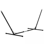 Outsunny Justerbart hängmattastativ för trädgård och strand, i metall, klarar upp till 120 kg, (308–380)x108x120cm