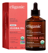 Ekologisk Jojobaolja, 100 % ren (120 ml) | Återfuktande för ansikte, hår, hud och naglar | Naturlig kallpressad hexanfri | Basbärarolja