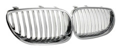 [SC]Front Bumper Chrome Sport Wide Kidney Grille Compatible with- E60 E61 5-series M5 2003-2009 51137065701-Perfet