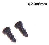 2 st 2,0 mm titanskruvar 6-22 mm veterinärorotopediska