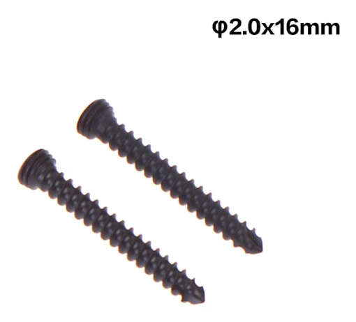 2 st 2,0 mm titanskruvar 6-22 mm veterinärorotopediska