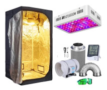 Inomhus Hydroponiskt Odlingssystem, LED Växtlampor, Komplett Kit,Odlingstältset 1-b, 80x80x160cm Kit