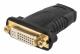 HDMI-adapter, 1080p @60Hz, HDMI 19-pin female to DVI-D femal