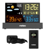 METEO väderstation Hygrometer Barometer Termometer Klocka SP110