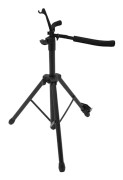 Instrumentstativ - Justerbart Golvstativ - Höjd 74–120 cm - Vikbar Trebensfot - Universell För Fiol/Cello/Gitarr - Järnram, Halkfri Dyna - Svart