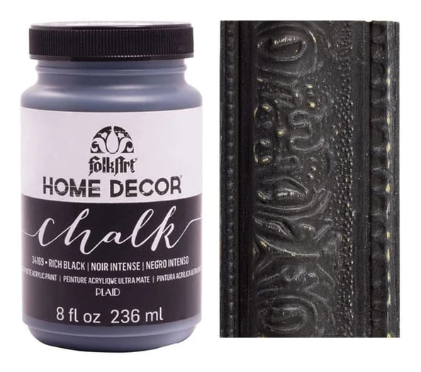 Home Decor Chalk Paint FolkArt - Rich Black - 236ml