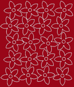 Väggdekor blommor 20 st mörkröda matta