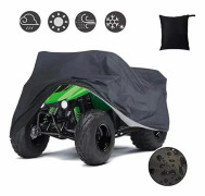 Svart ATV Skyddshölje i 210D Oxford Tyg, Vattentätt och UV-beständigt, Kompatibelt med Sandbuggy och ATV fordon, Storlek 220x98x106 cm Model 2