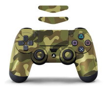 DATA FROG Sony PS4 / PS4 Slim Game Controller-dekal Avtagbar PVC-klistermärke - Grönt Kamouflage