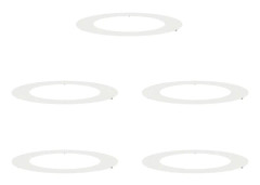vidaXL lämplig för Flat Trädringar 5 st Vit Ø60/90 cm Stål