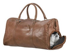 dbramante1928 Kalundborg Sport Weekender Bag - läder åkpåse 15" (tan)