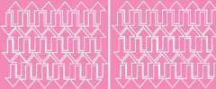Pilklistermärke 5x3cm 72 stycken rosa glansiga klistermärken.