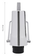 Hydraulisk pump för frisörstol - Ersättningspump - Kapacitet 200 kg - Höjdjusterbar 11 cm - M8-gänga, 4-bultsfäste - Gjutjärn - Silver