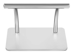 Fotpall/Fotstöd - Vardagsrumsmöbel - Rostfritt Stål - Rektangulär - Halkskydd - 30×19 cm - Golvstående - Montering Krävs - Silver