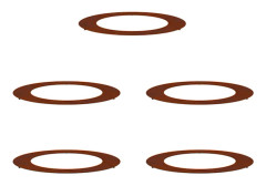 lämplig för Flat Trädringar 5 pcs Brun Ø60 / 90 cm cortenstål